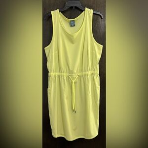Tek Gear Womens Bright green/ yellow Tank Dress